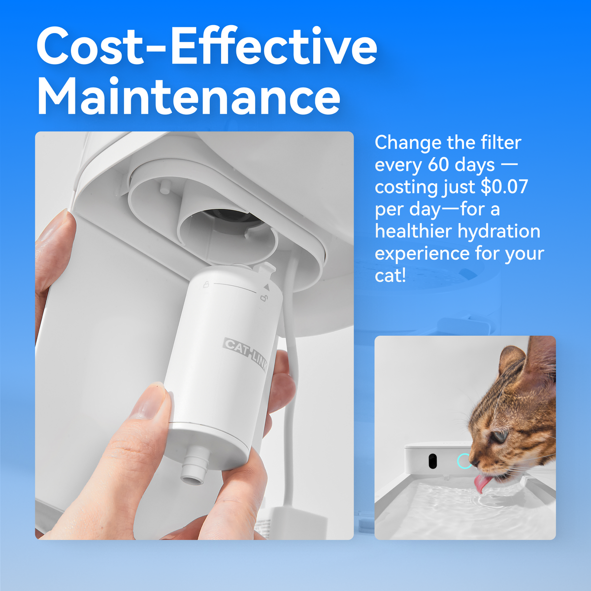 Filter for CATLINK Water Fountain - Wired / Wireless - 3 Pack