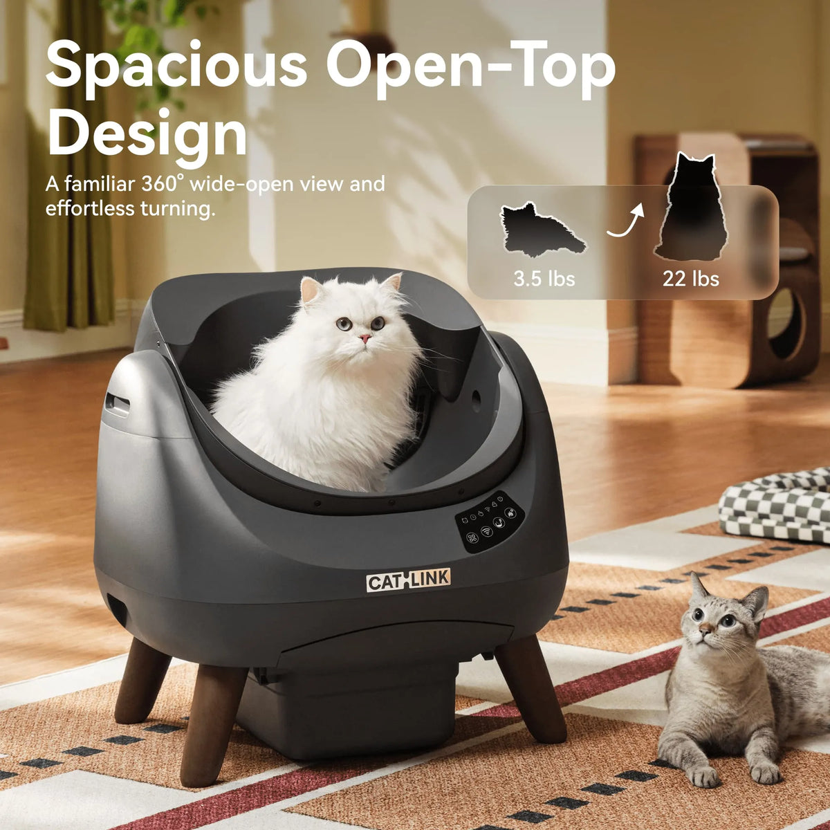 CATLINK Self-Cleaning Litter Box - Scooper Open-X (Multi-Cat)Double Set