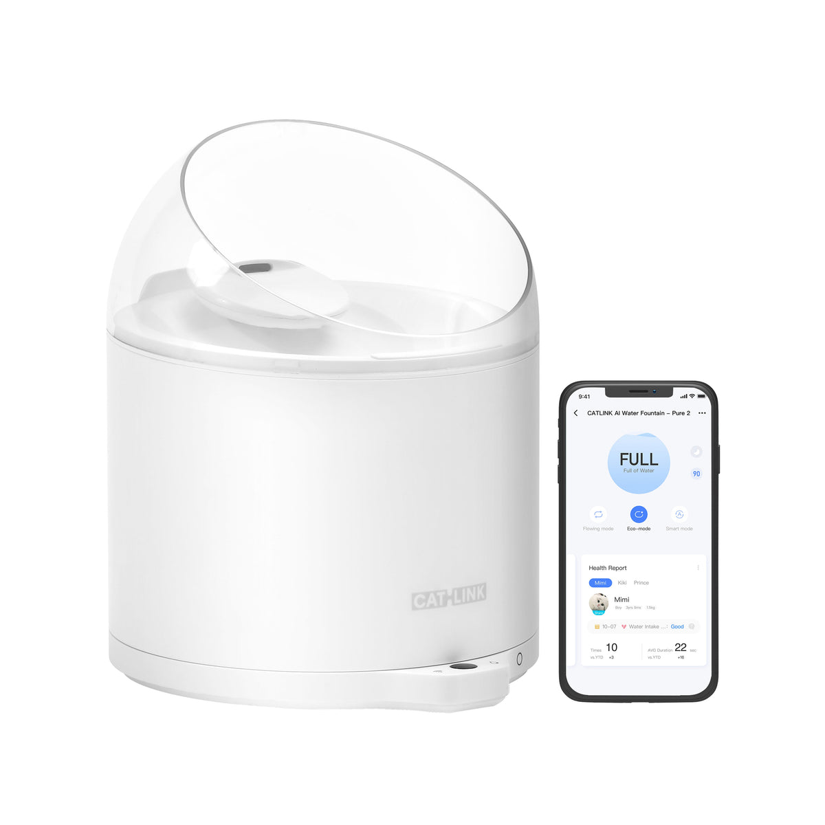 CATLINK Wireless Pump & Ultra-Filtration Water Fountain - PURE 2 Double Set