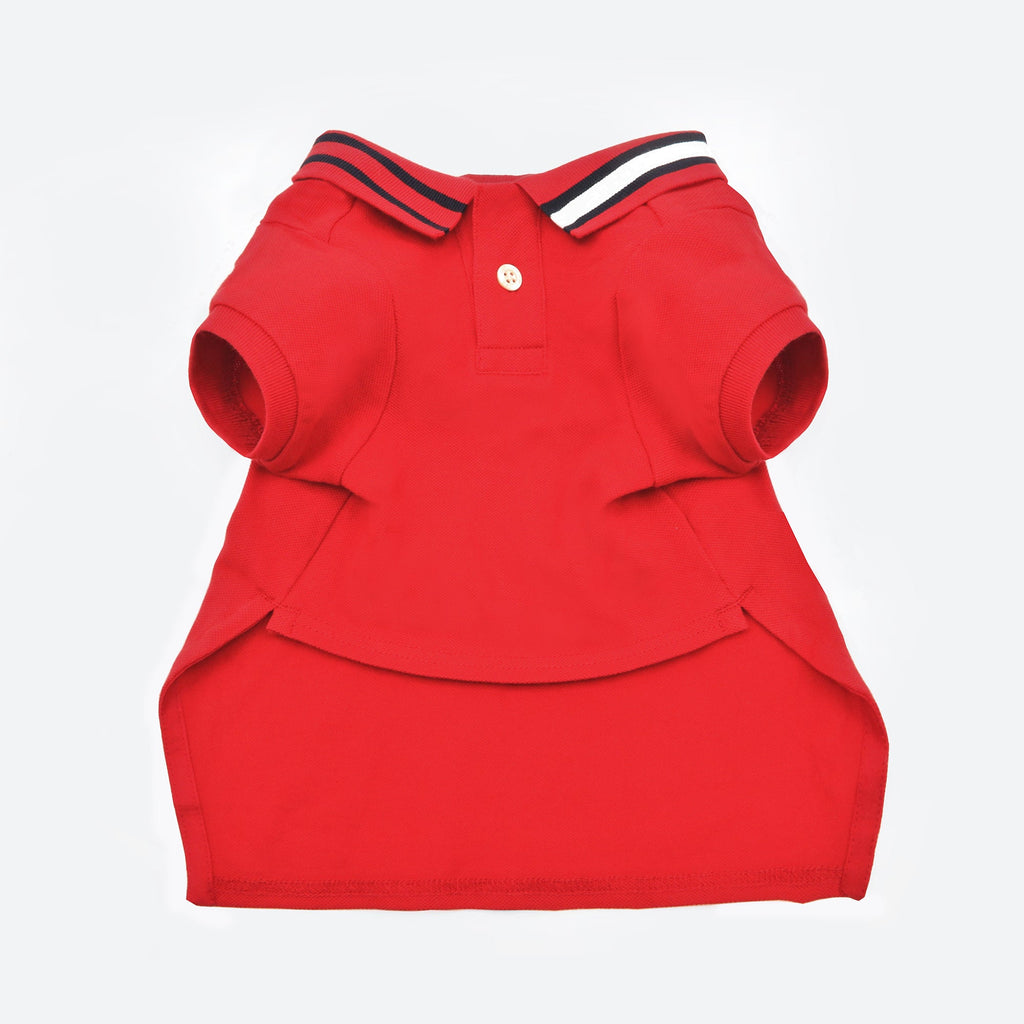 Tommy Hilfiger Flag Collar & Cuffs Dog Polo | Designer Dog Polo