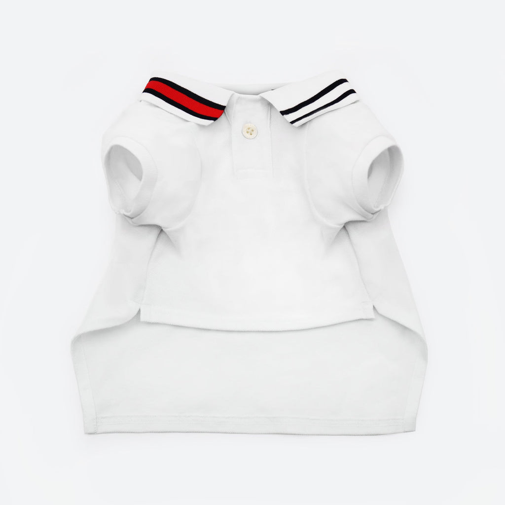 Tommy Hilfiger Flag Collar & Cuffs Dog Polo | Designer Dog Polo