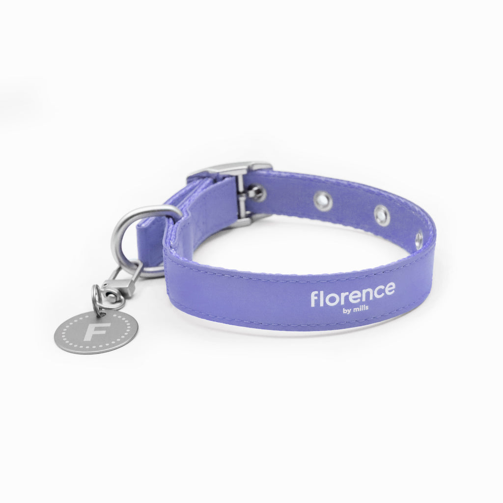 florence by mills Dog Appleskin Collar with Letter Tag