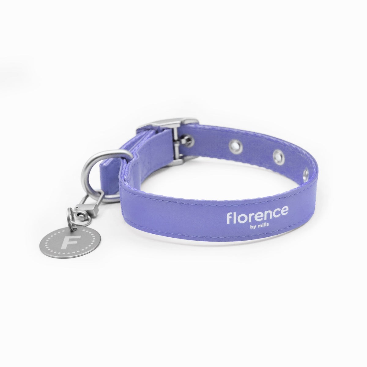 florence by mills Dog Appleskin Collar with Letter Tag
