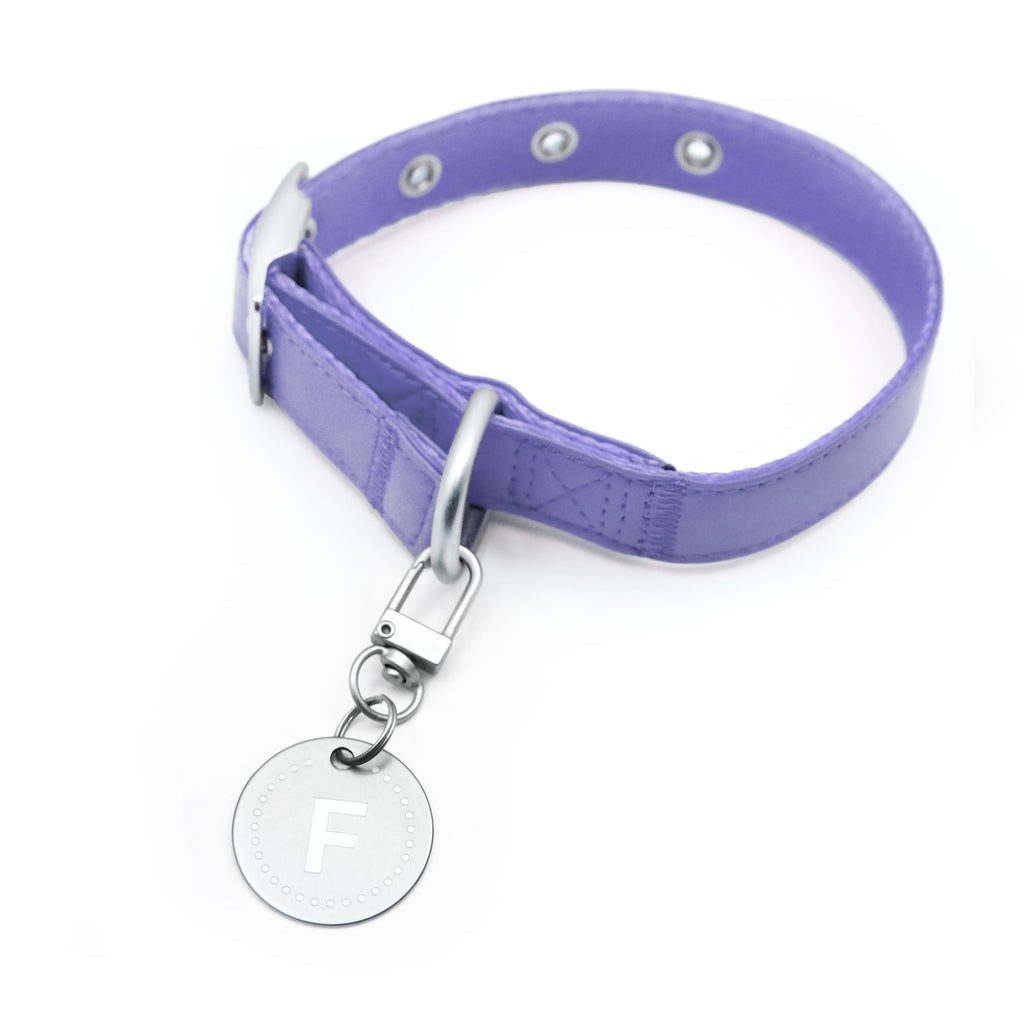 florence by mills Dog Appleskin Collar with Letter Tag