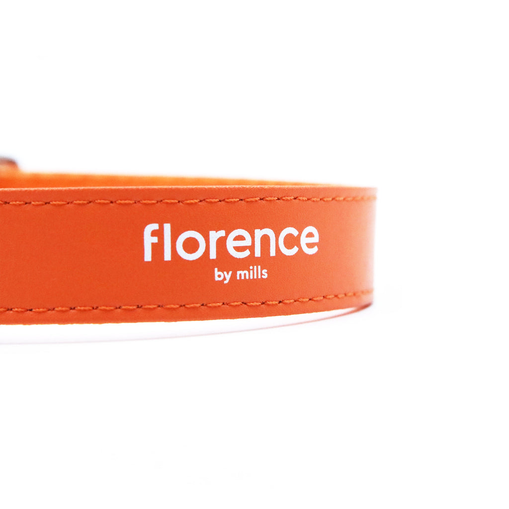 florence by mills Dog Appleskin Collar with Letter Tag