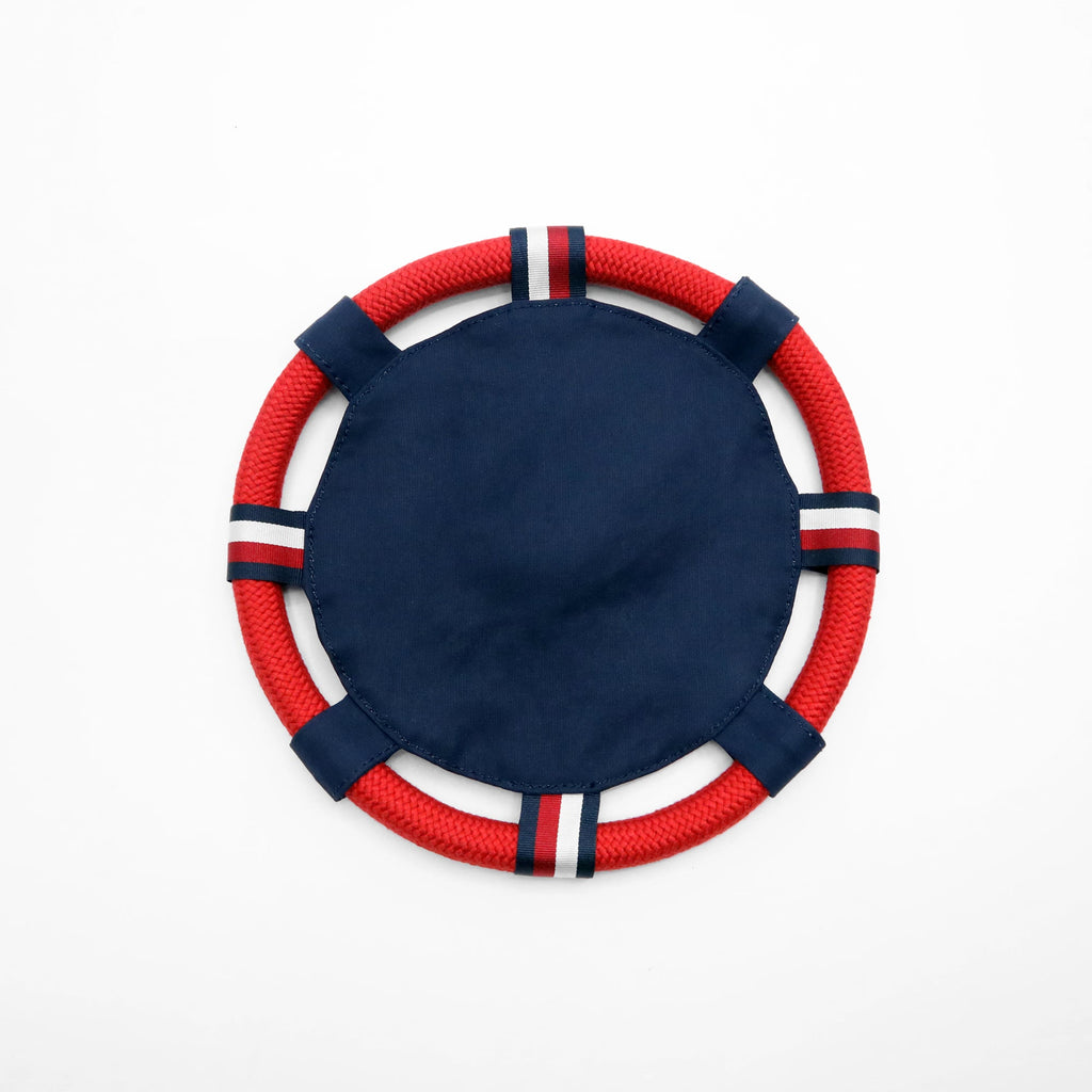 Tommy Hilfiger Dog Squeaky Rope Frisbee | Designer Dog Toy