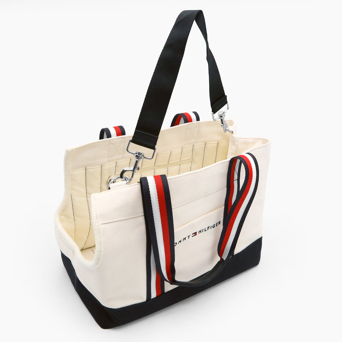 Tommy Hilfiger Canvas Dog Tote Bag | Designer Dog Carrier