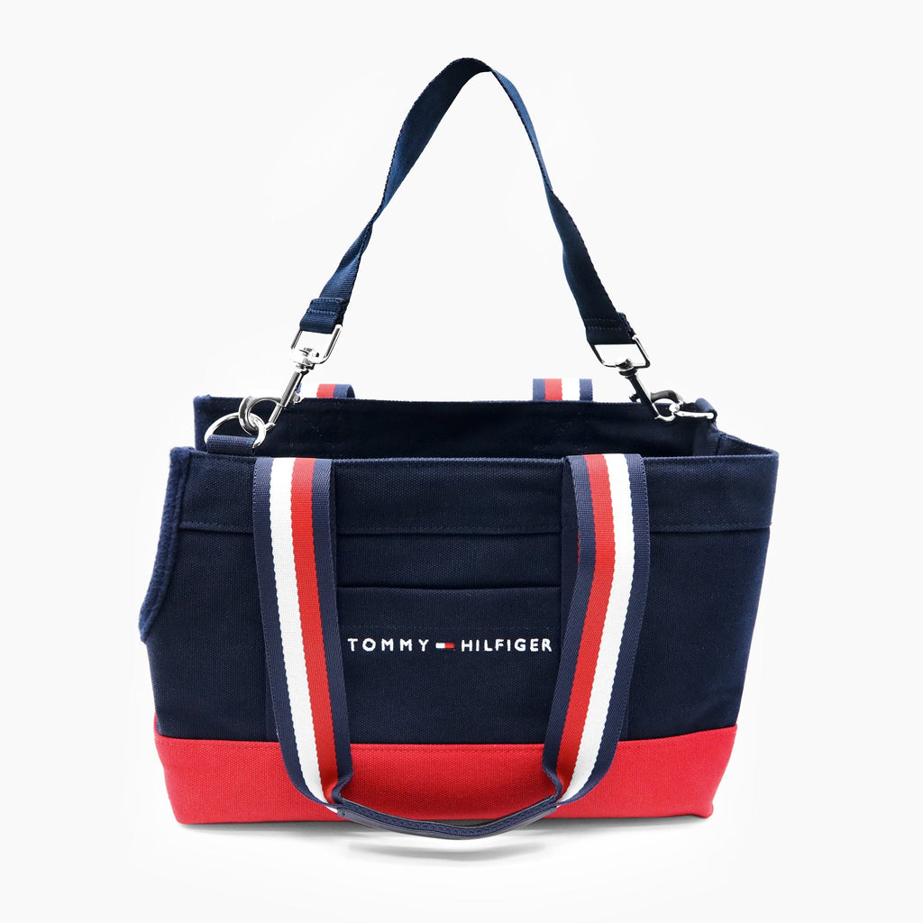 Tommy Hilfiger Canvas Dog Tote Bag | Designer Dog Carrier