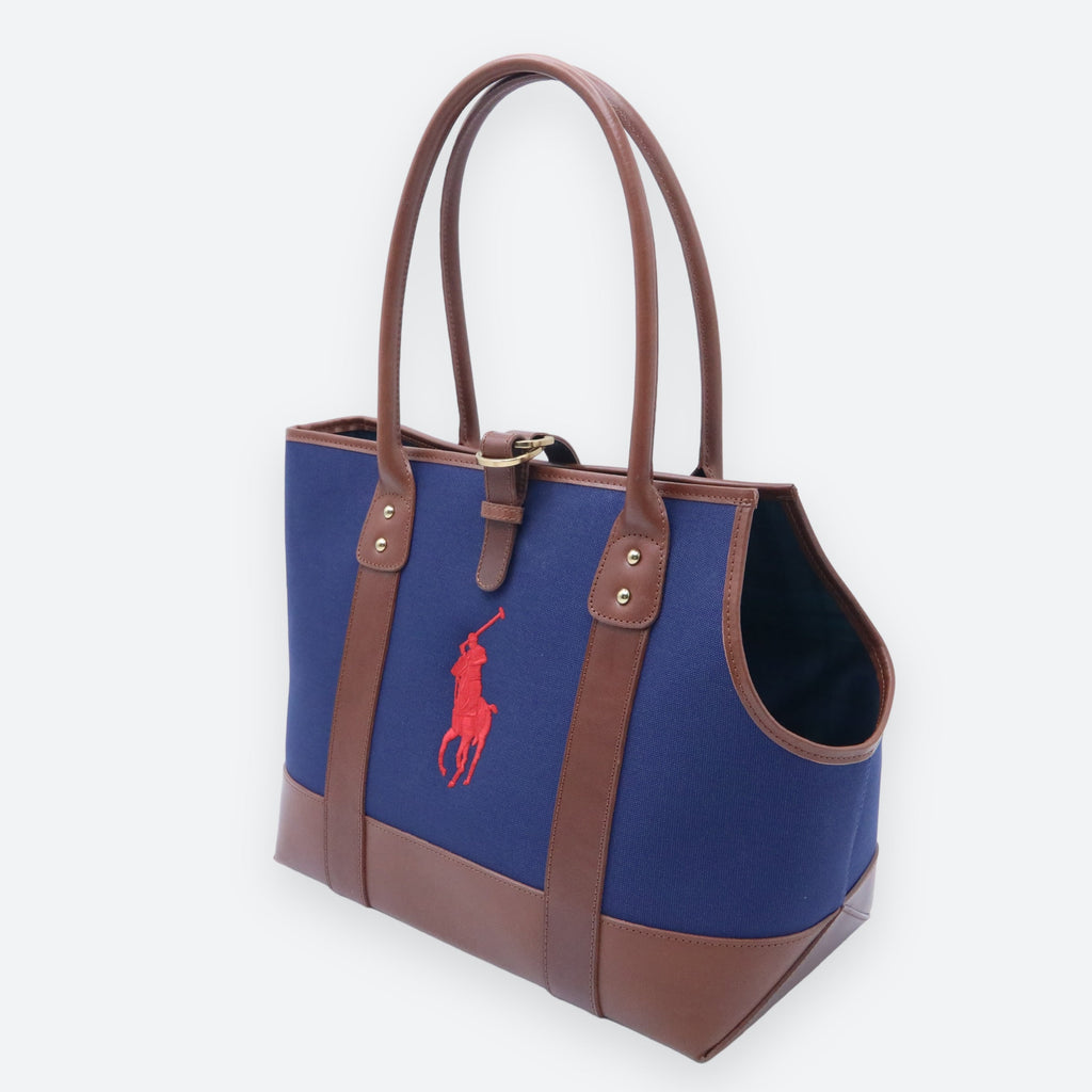 Polo Ralph Lauren Dog Leather and Canvas Tote