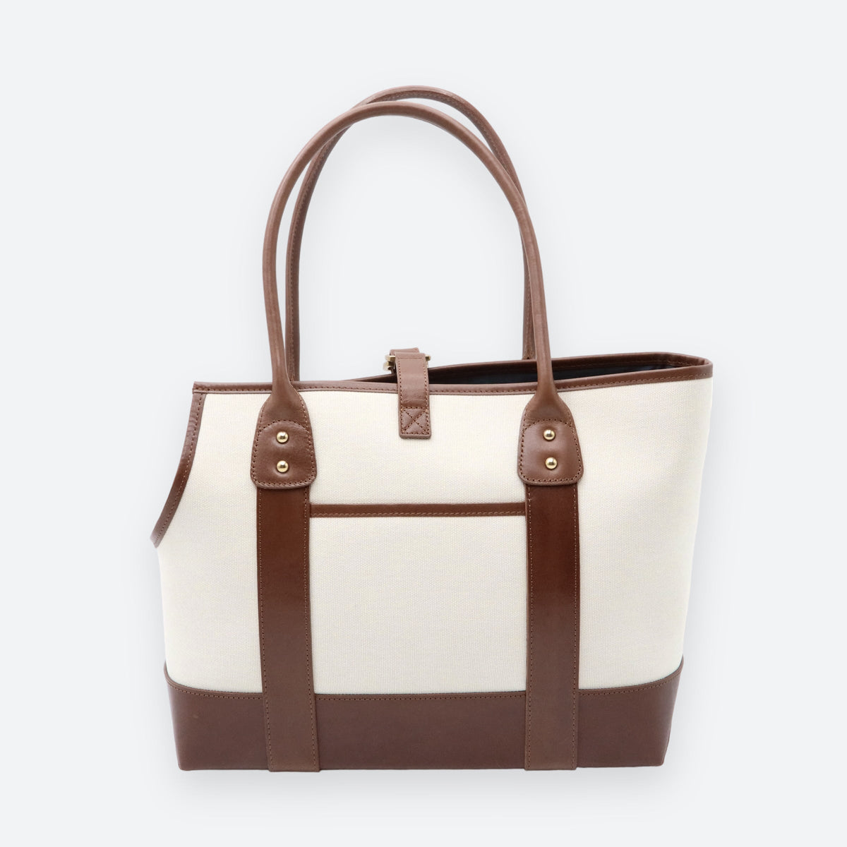 Polo Ralph Lauren Dog Leather and Canvas Tote