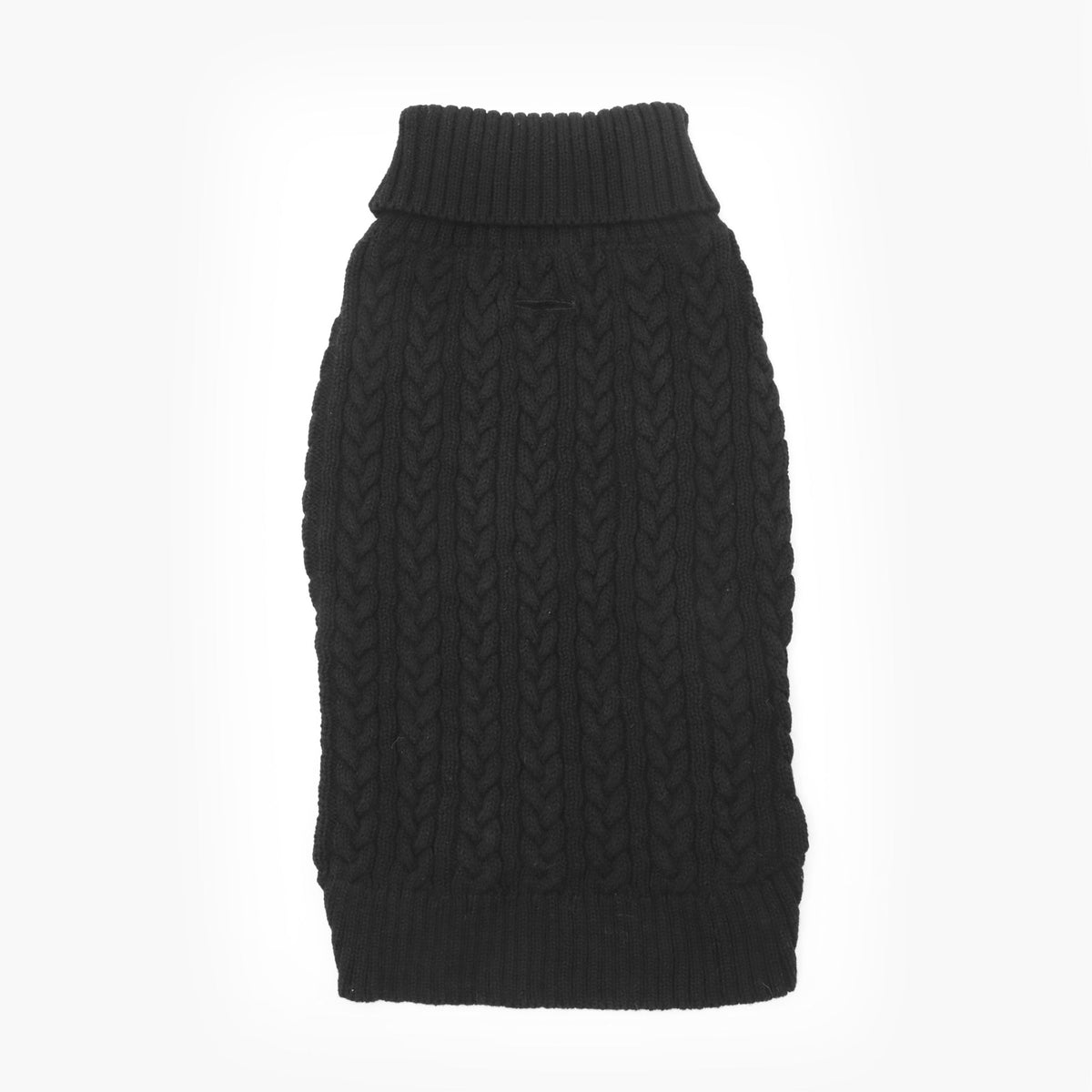 BOSS Dog Turtle Neck Sweater — Cable Knit Cotton Dog Jumper