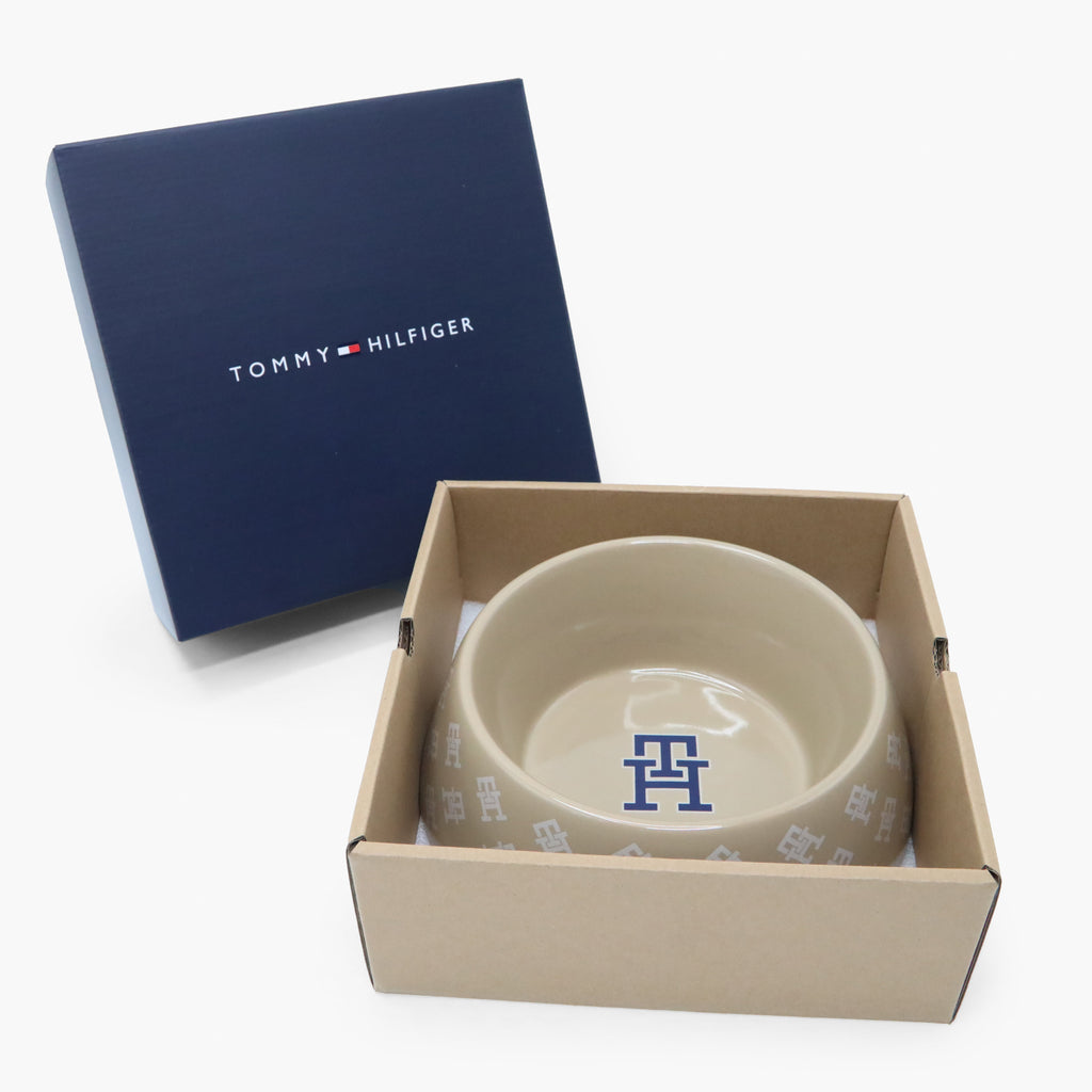 Tommy Hilfiger Dog Monogram Bowl | Designer Dog Bowl