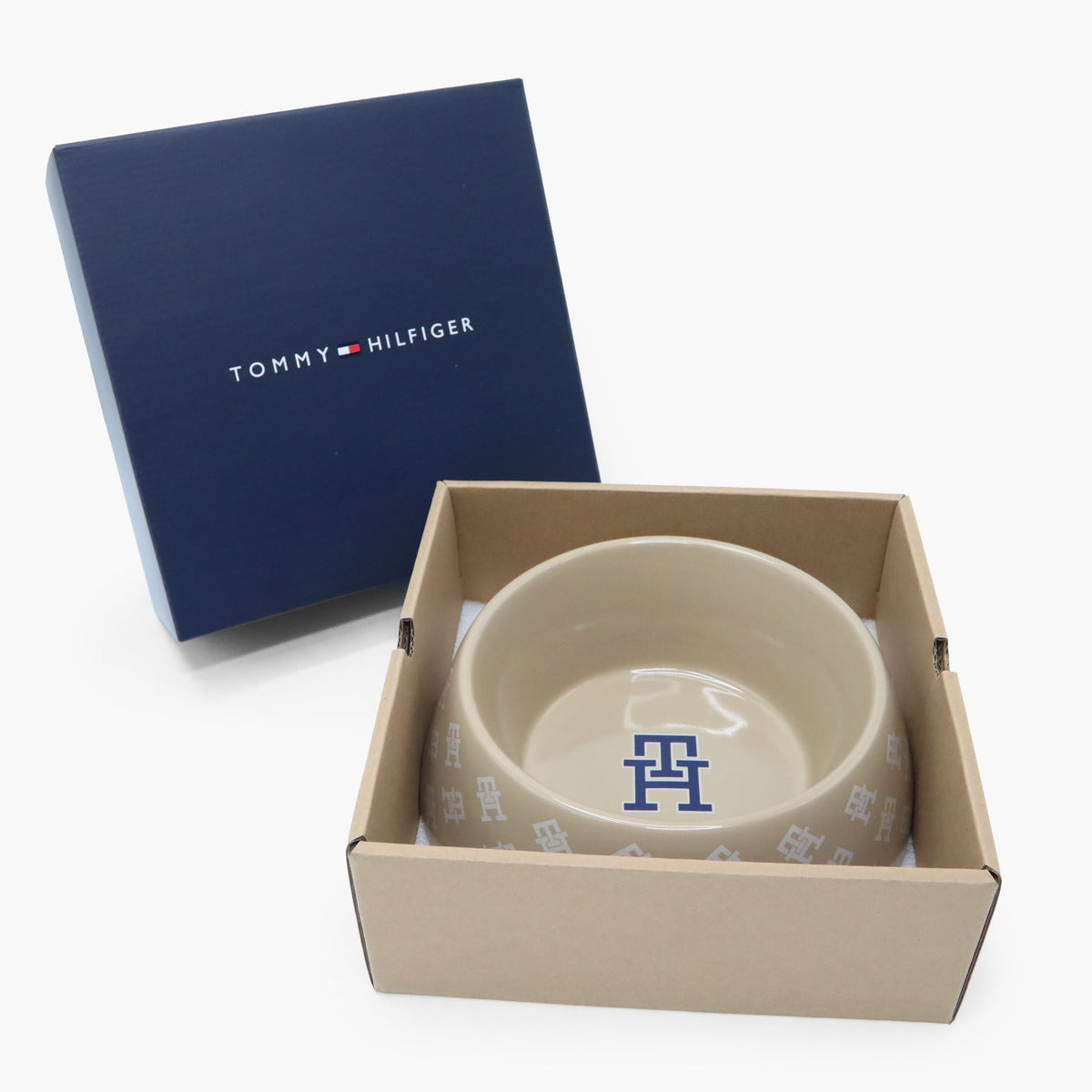 Tommy Hilfiger Dog Monogram Bowl | Designer Dog Bowl