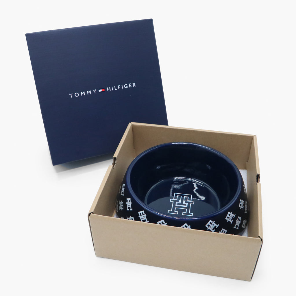 Tommy Hilfiger Dog Monogram Bowl | Designer Dog Bowl