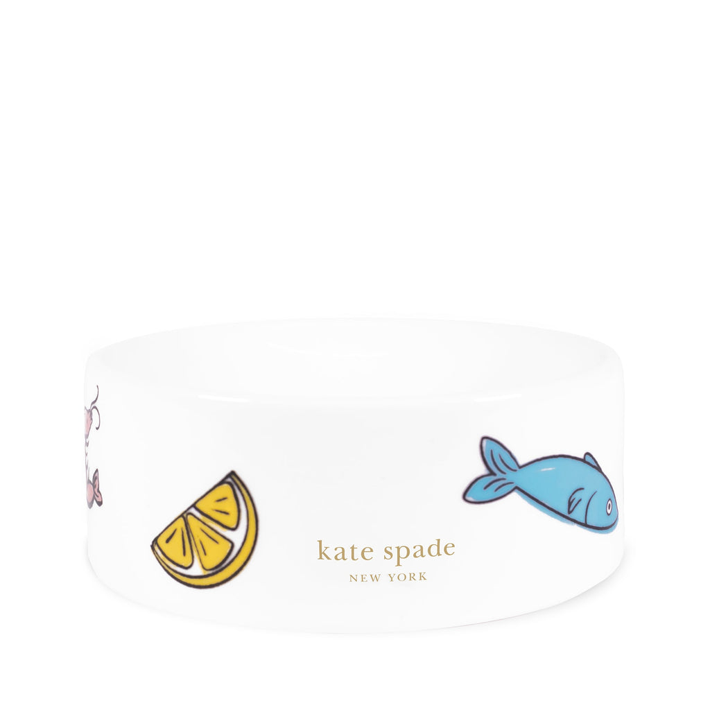 Kate Spade New York Seafood Toss Cat Bowl