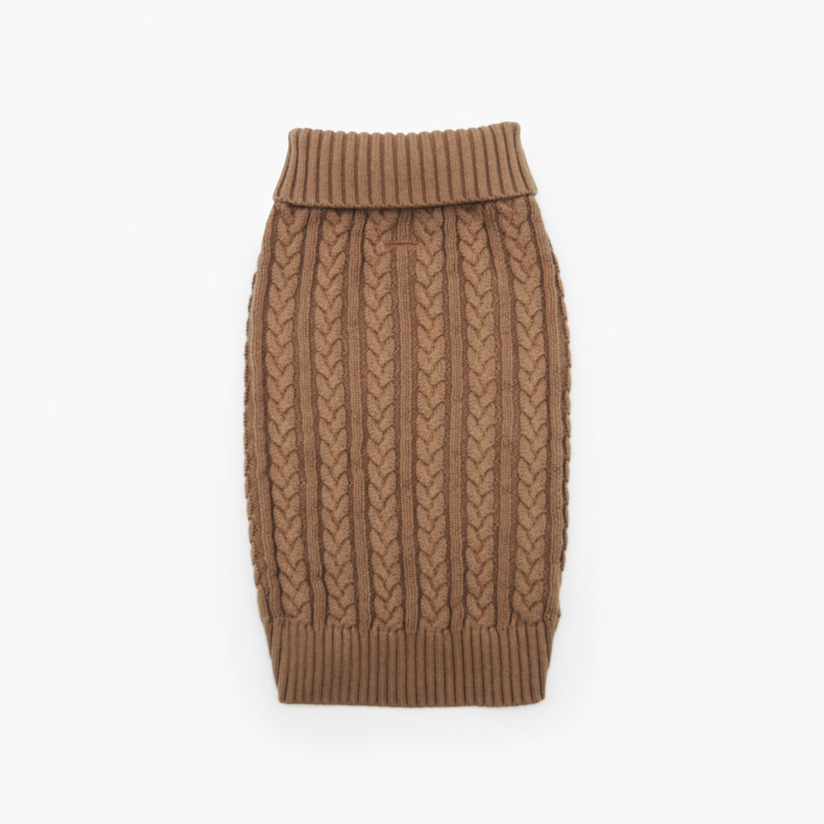 BOSS Dog Turtle Neck Sweater — Cable Knit Cotton Dog Jumper