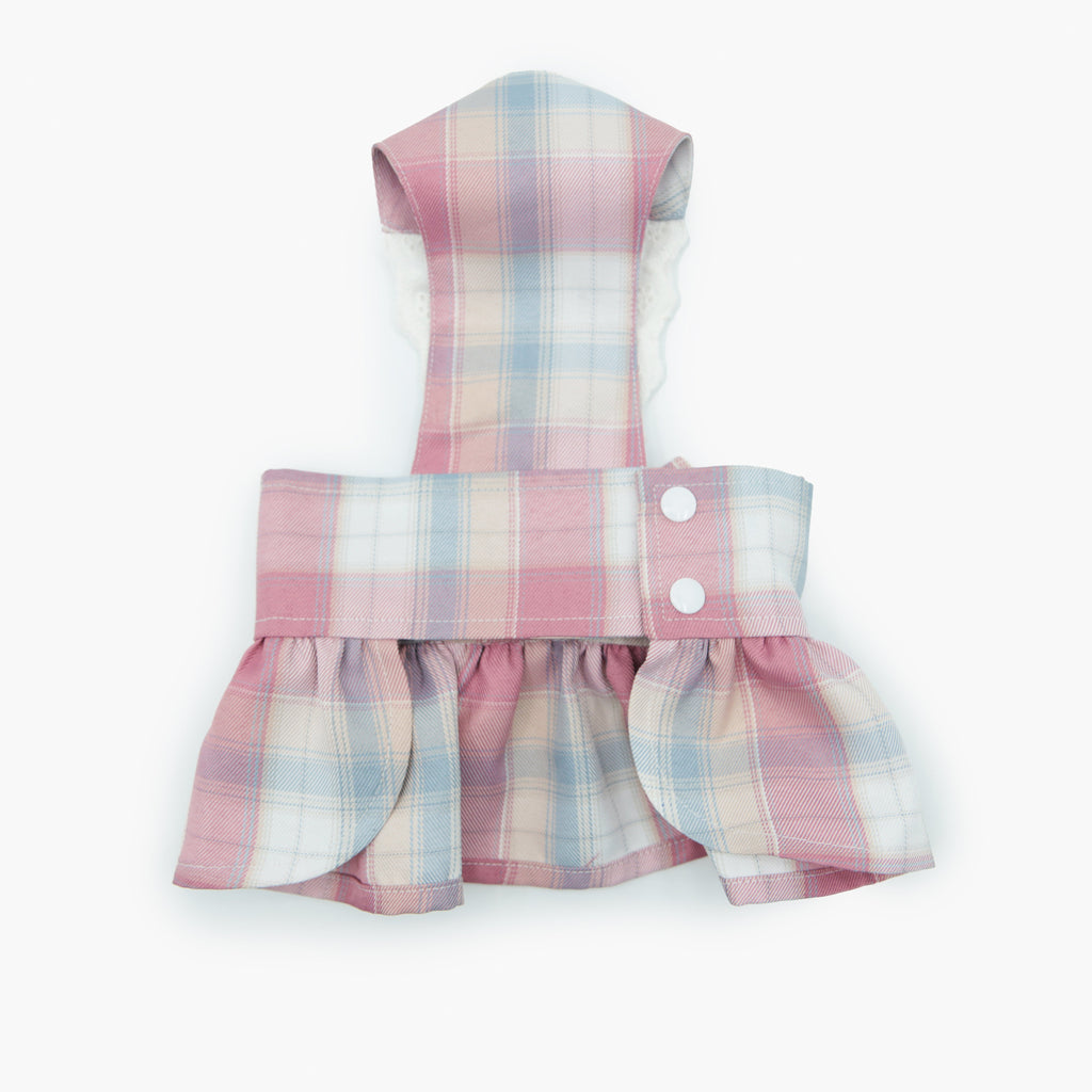 Dog Pink Checkered Dress