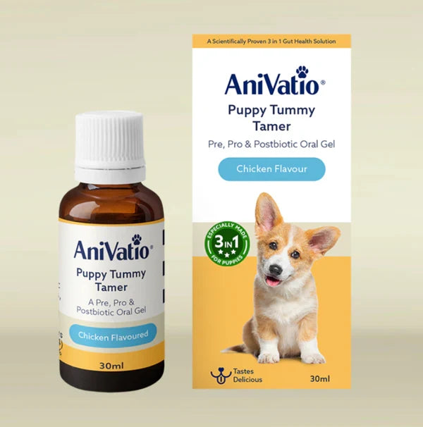 AniVatio Puppy Tummy Tamer Oral Gel 30ml | Chicken Flavour | Gut & Immunity