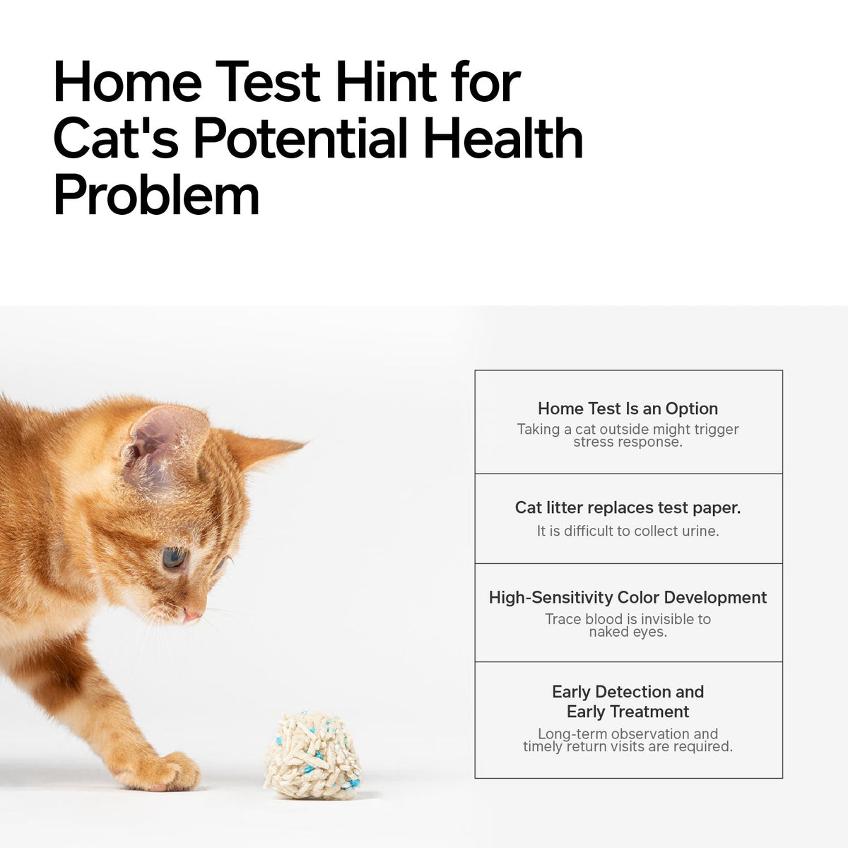Tofu Cat Litter with Occult Blood Test Particles