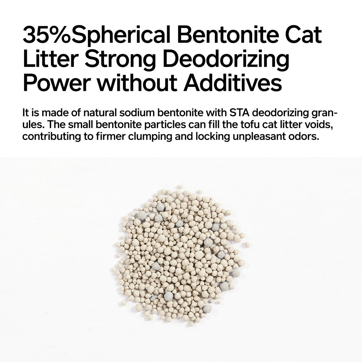 3-in-1 Blend Cat Litter (Tofu, Spherical Bentonite Clay,  Activated Carbon Infused Tofu)