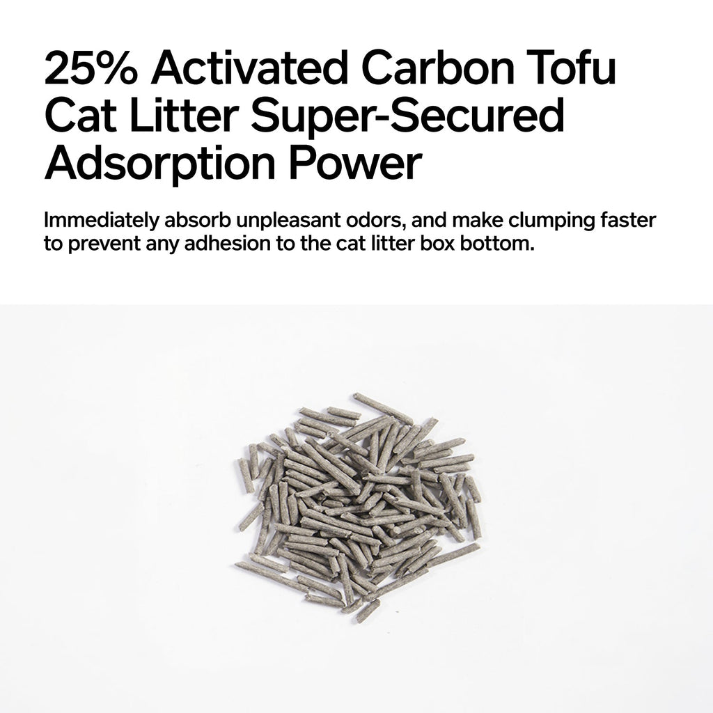 3-in-1 Blend Cat Litter (Tofu, Spherical Bentonite Clay,  Activated Carbon Infused Tofu)