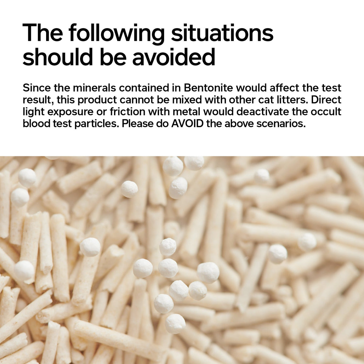 Tofu Cat Litter with Occult Blood Test Particles