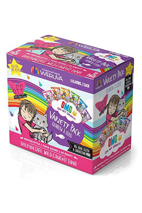 B.F.F. OMG Gravy! Rainbow A Gogo Variety Pack Wet Cat Food Pouches