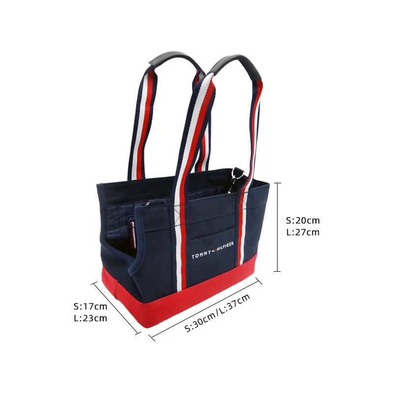 Tommy Hilfiger Canvas Dog Tote Bag | Designer Dog Carrier