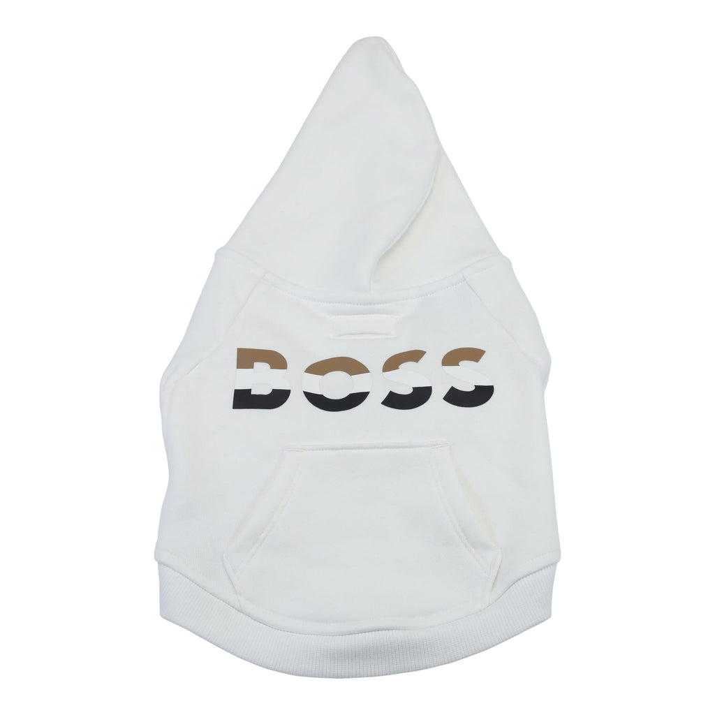 BOSS Dog Logo Hoodie — Luxury Fleece-Lined Dog Hoodie