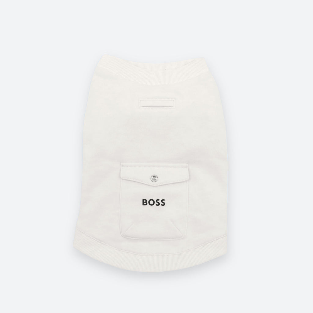 BOSS Dog Short Sleeve Crewneck — Cotton Blend Dog Sweatshirt