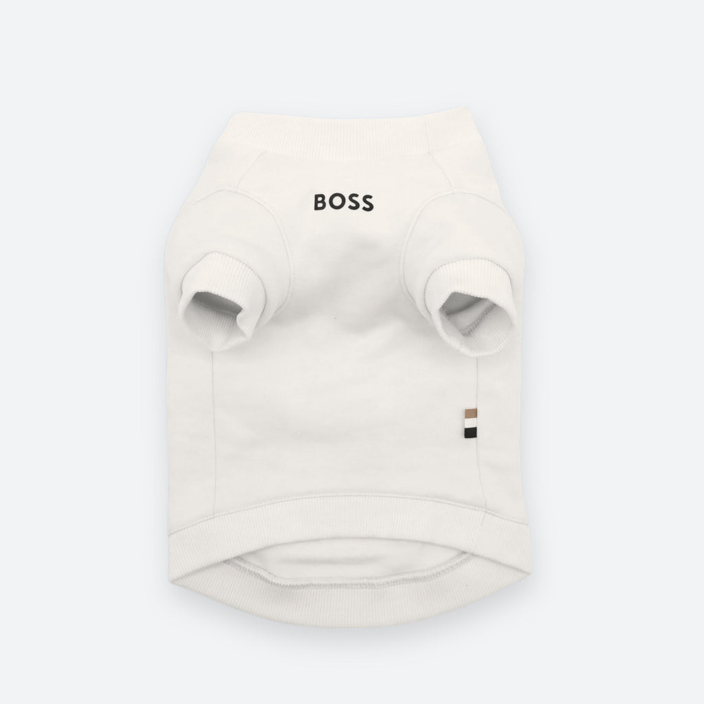 BOSS Dog Short Sleeve Crewneck — Cotton Blend Dog Sweatshirt