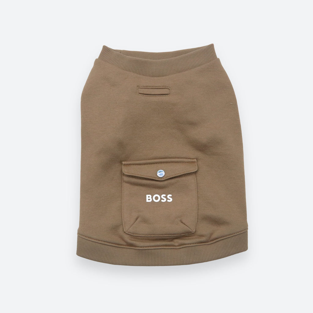 BOSS Dog Short Sleeve Crewneck — Cotton Blend Dog Sweatshirt