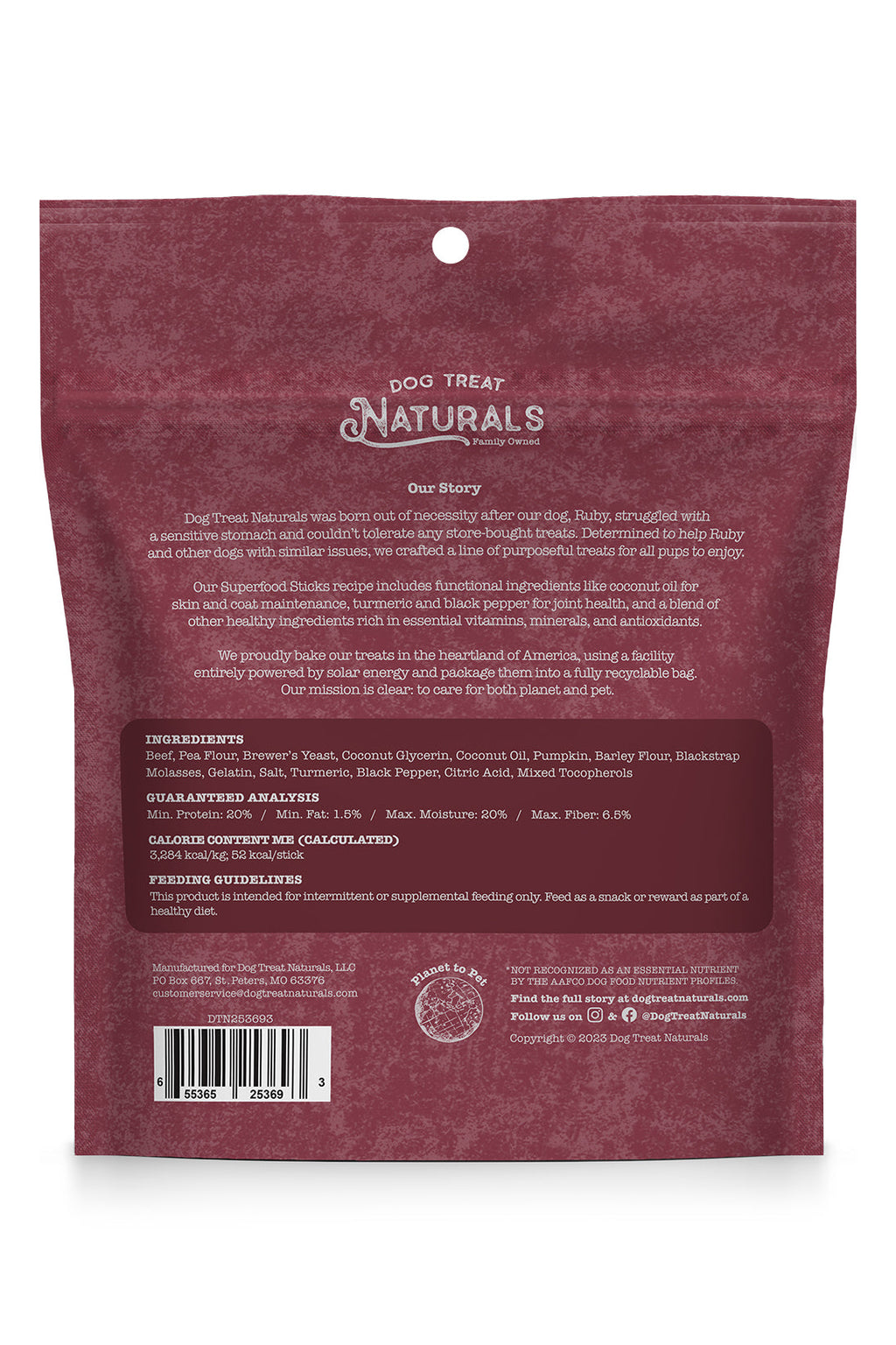 Dog Treat Naturals Beef and Pumpkin Sticks Dog Treats