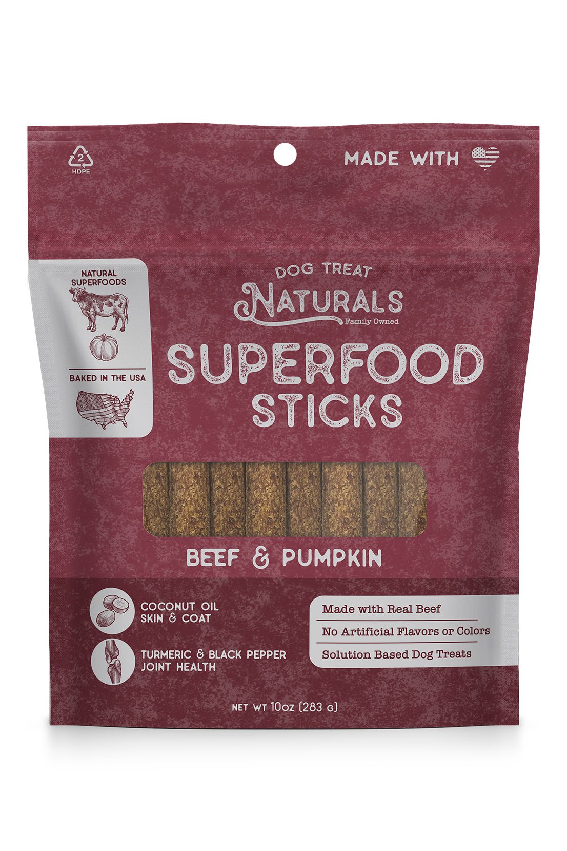 Dog Treat Naturals Beef and Pumpkin Sticks Dog Treats
