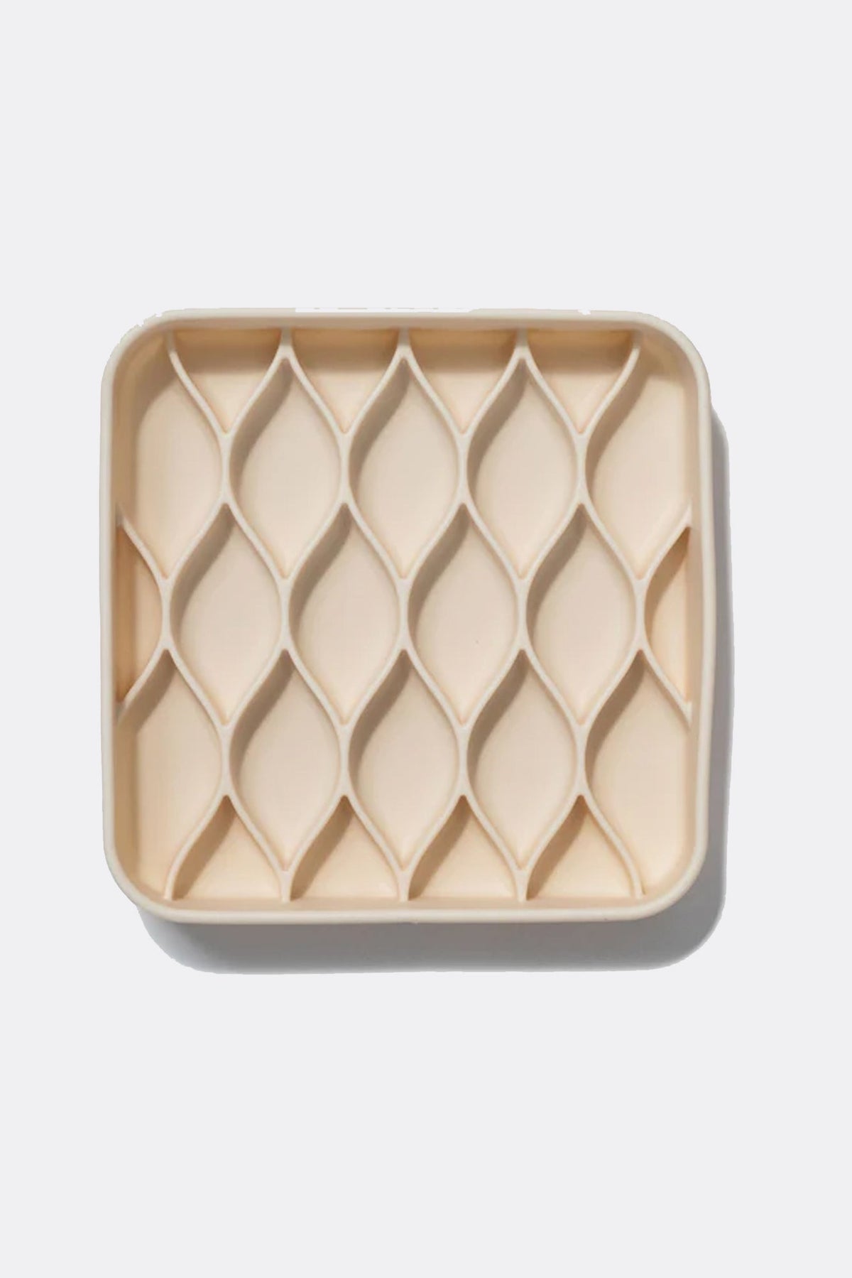 Dogged Argyle Buttercream Slow Feeder Dog Bowl
