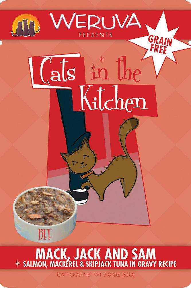 Cats in the Kitchen Mack, Jack, and Sam in Gravy Wet Cat Food Pouch