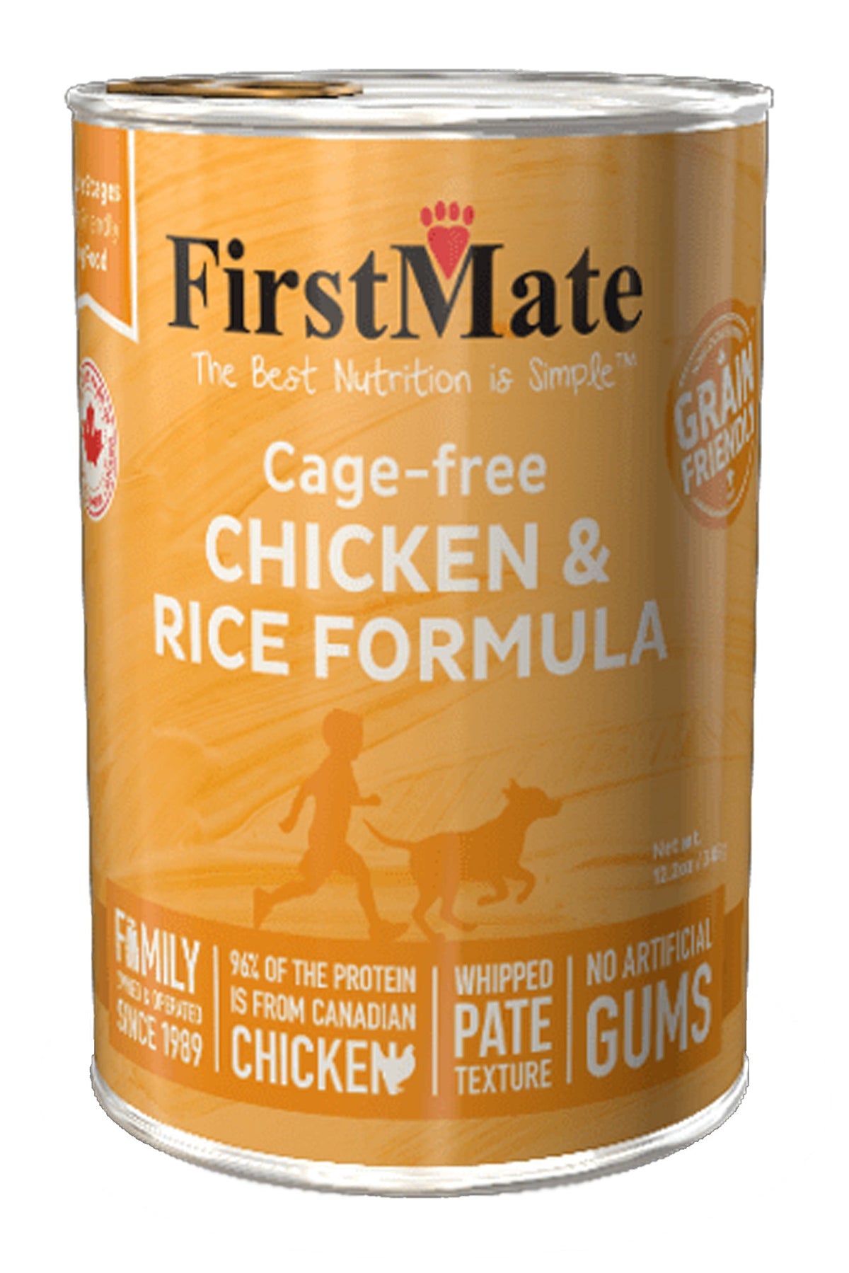 FirstMate Grain-In Cage Free Chicken with Rice Wet Dog Food