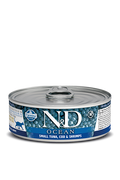 Farmina N&D Ocean Tuna, Cod, and Shrimp Stew Wet Cat Food