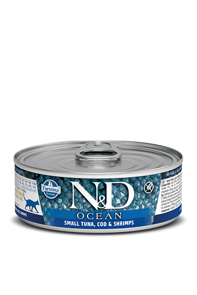Farmina N&D Ocean Tuna, Cod, and Shrimp Stew Wet Cat Food