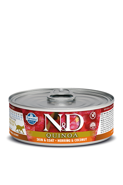 Farmina N&D Quinoa Skin and Coat Herring and Coconut Wet Cat Food