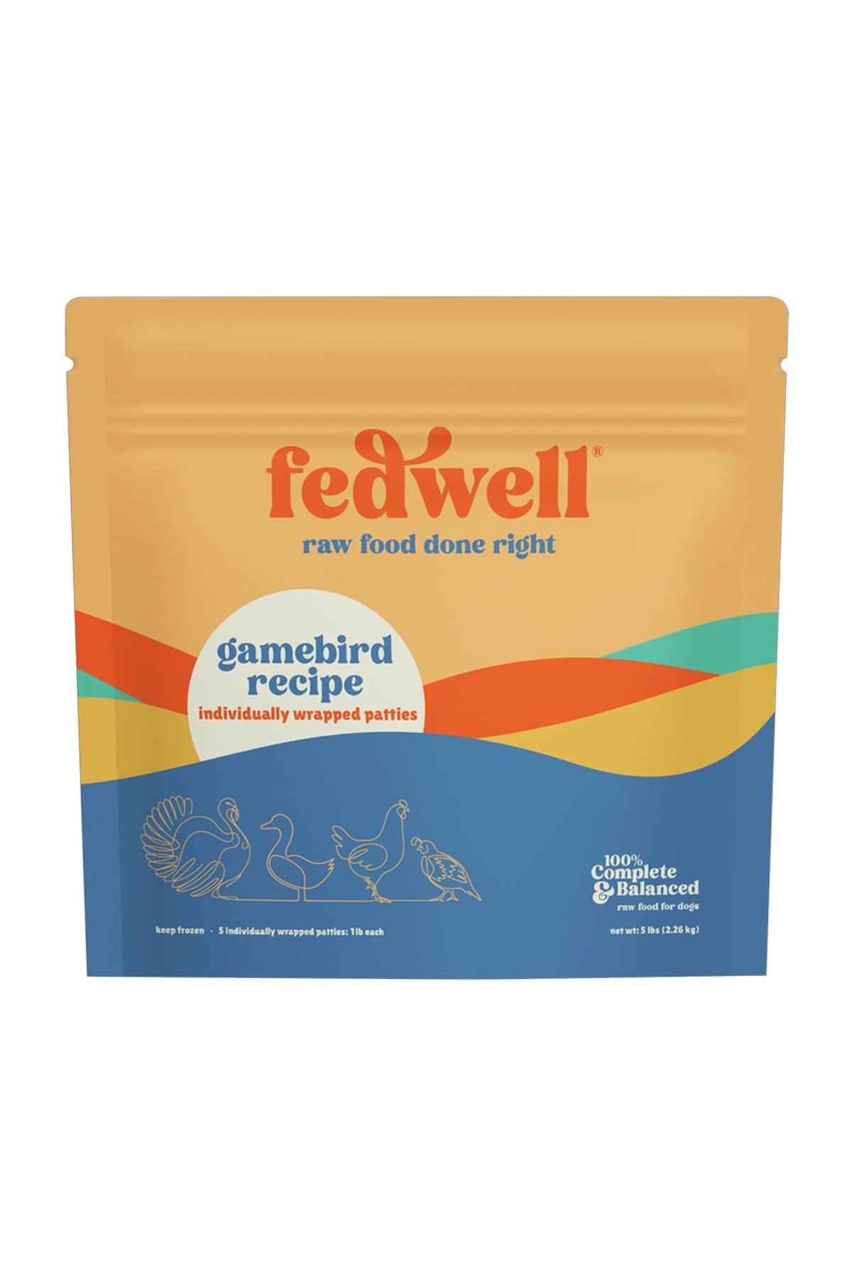 Fedwell Gamebird Patties Raw Dog Food