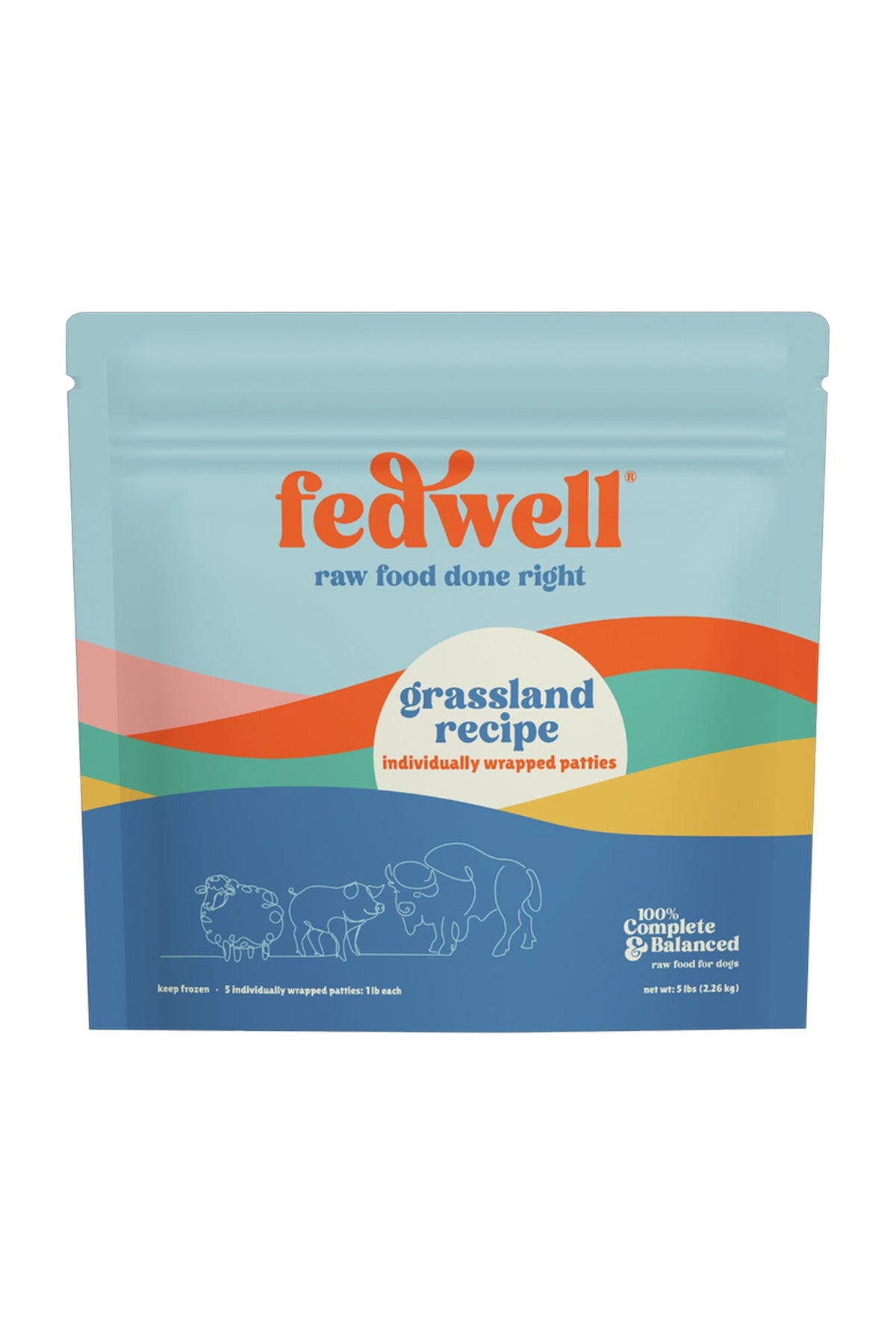 Fedwell Grassland Patties Raw Dog Food