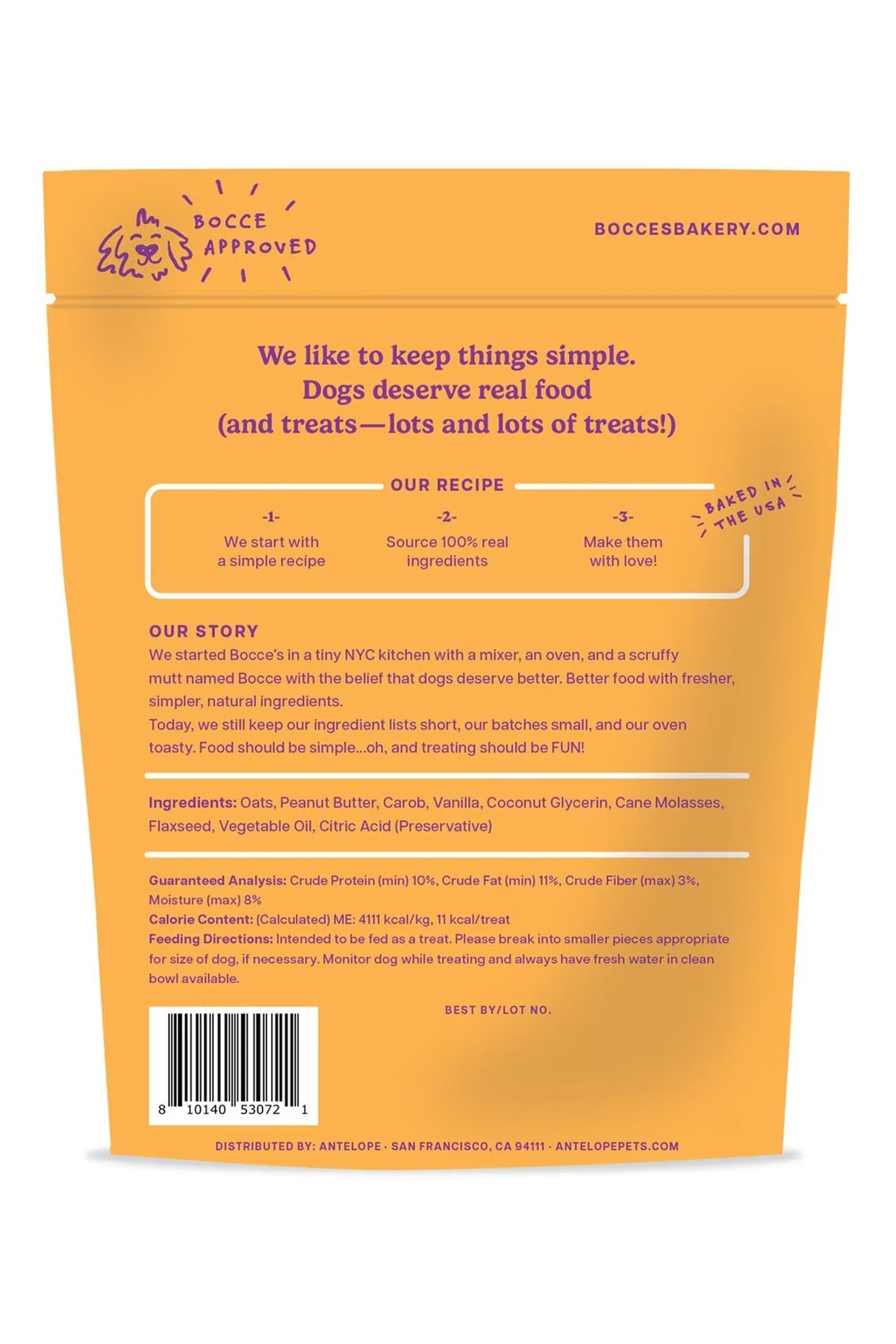Bocce's Bakery Milk N Cookies Soft and Chewy Dog Treats