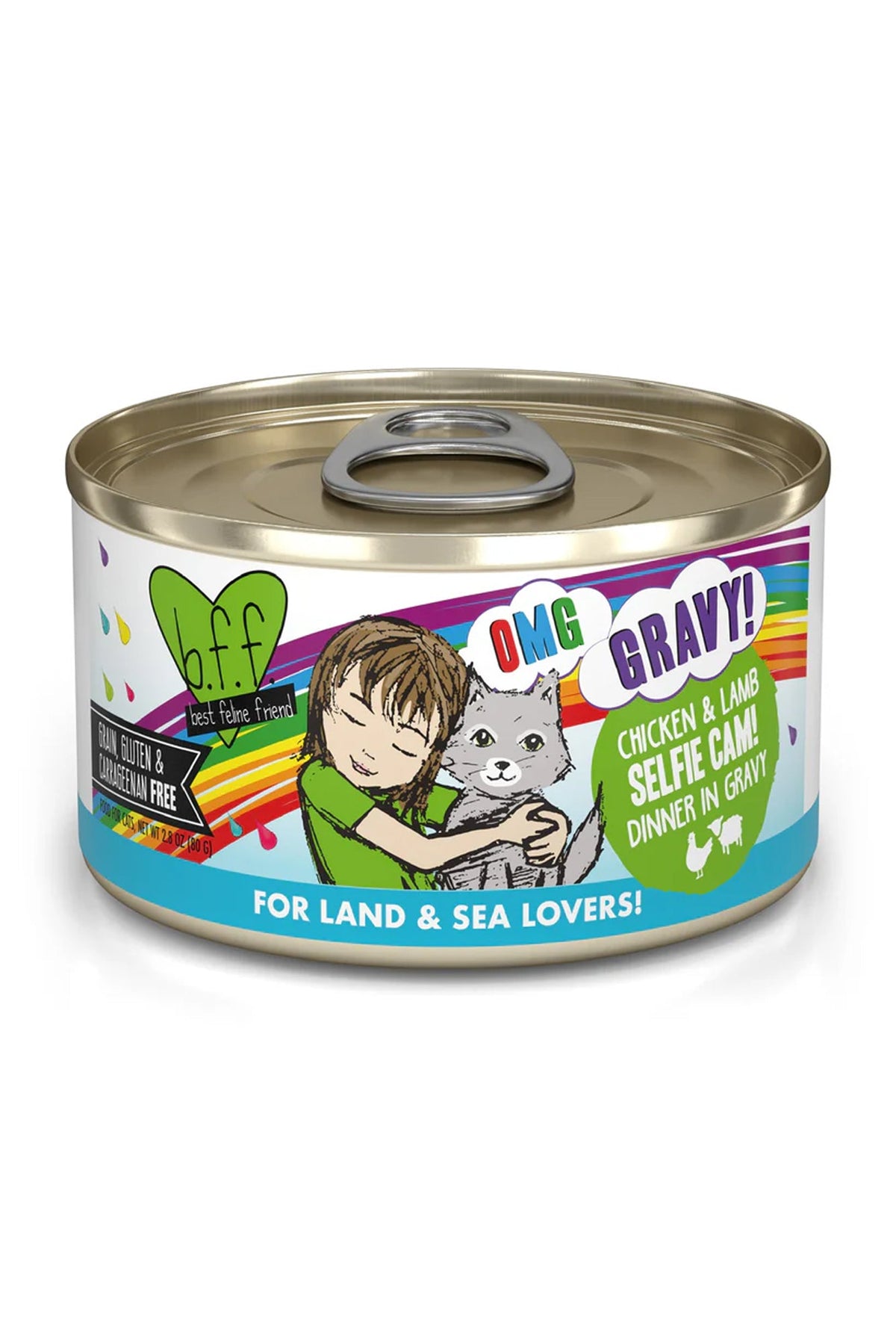 B.F.F. OMG Gravy! Chicken and Lamb Selfie Cam! in Gravy Wet Cat Food