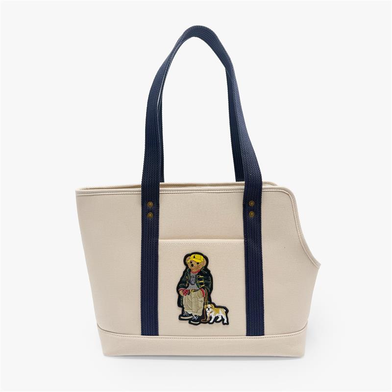 Polo Ralph Lauren Dog Polo Bear Cotton Canvas Tote