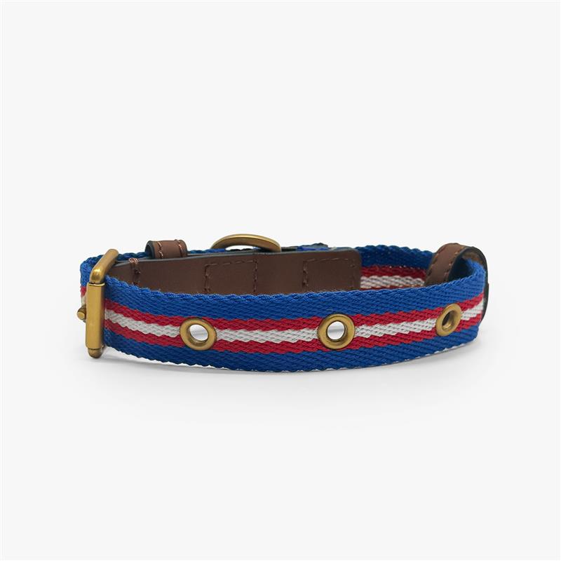 Polo Ralph Lauren Dog Stripe Leather Collar