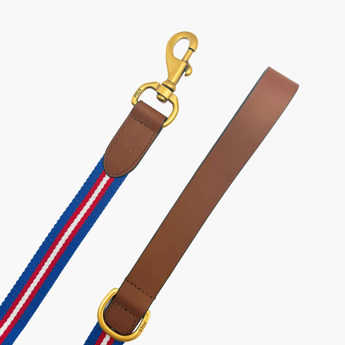 Polo Ralph Lauren Dog Stripe Leather Leash