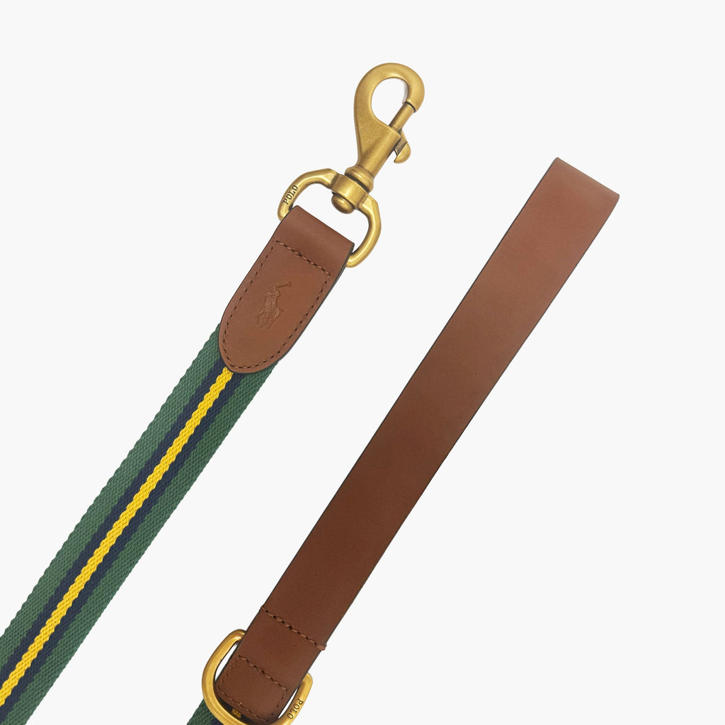 Polo Ralph Lauren Dog Stripe Leather Leash
