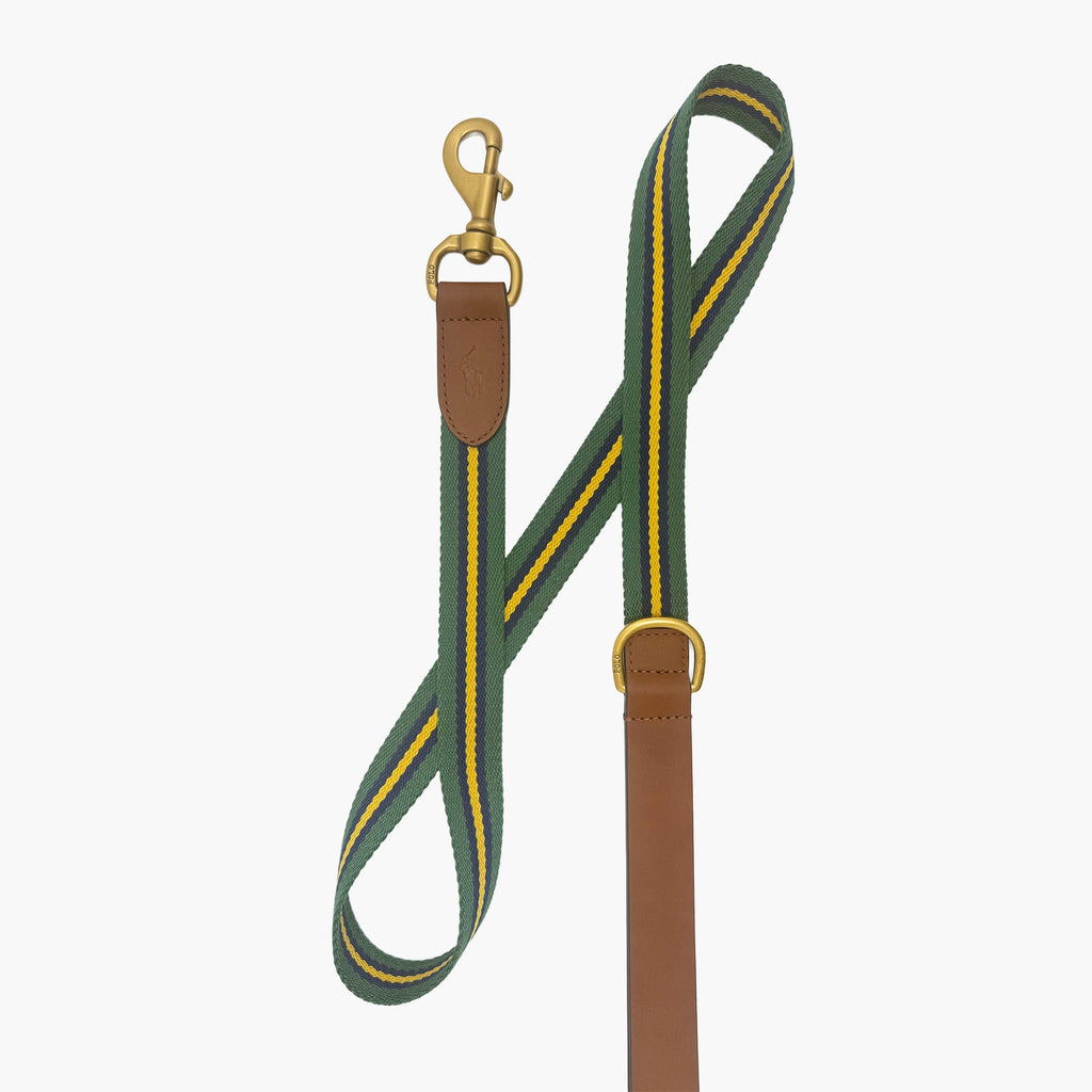 Polo Ralph Lauren Dog Stripe Leather Leash