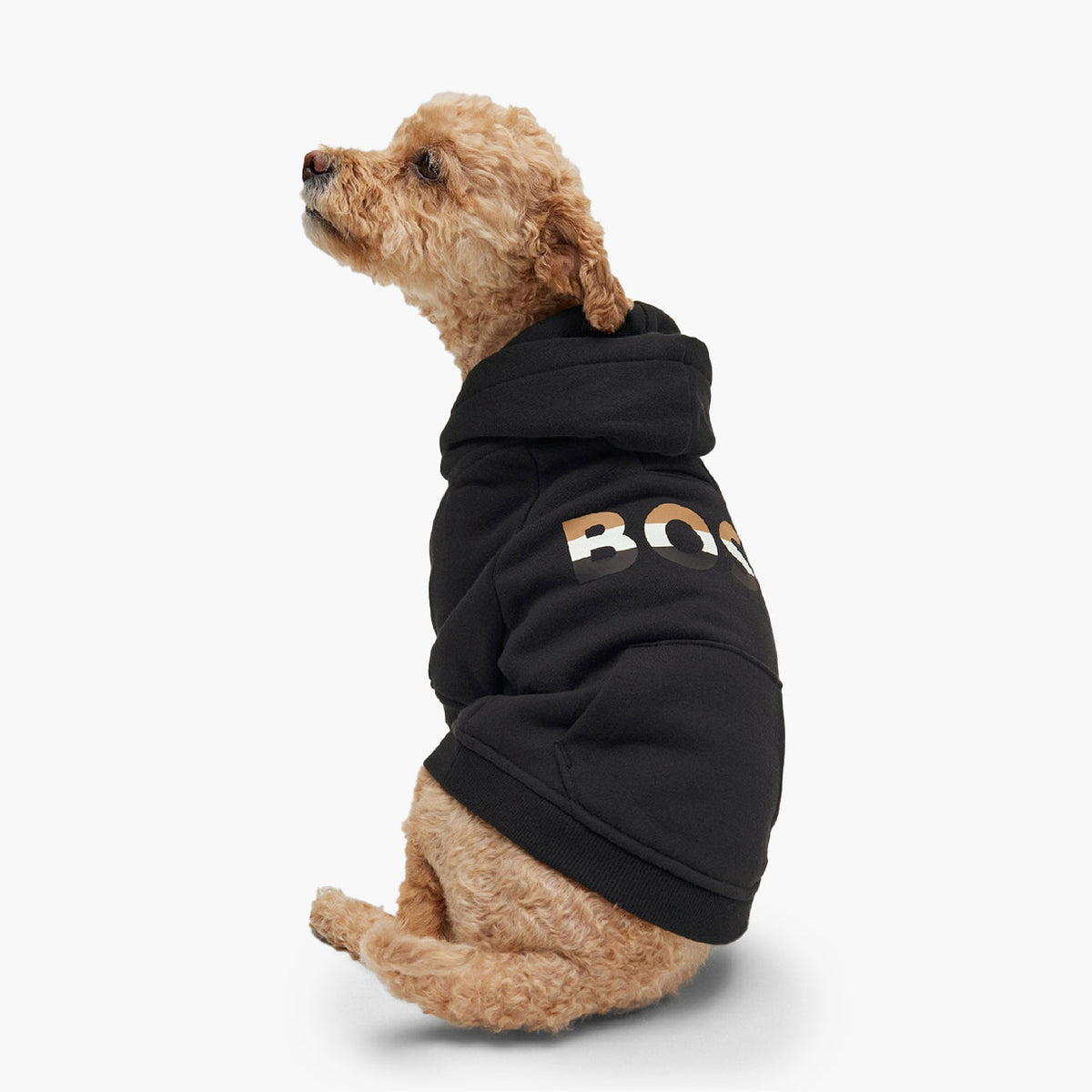 BOSS Dog Logo Hoodie — Luxury Fleece-Lined Dog Hoodie